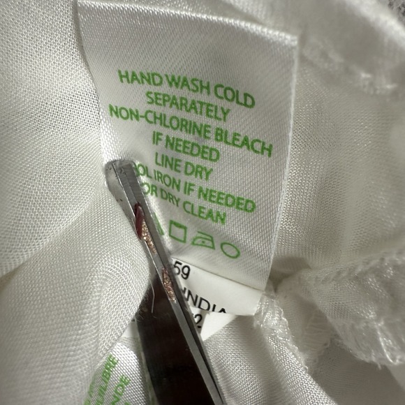 Lilly Pulitzer Joelle Blouson Off Shoulder Mini Dress Womens S White Boho Hippie - Picture 8 of 9